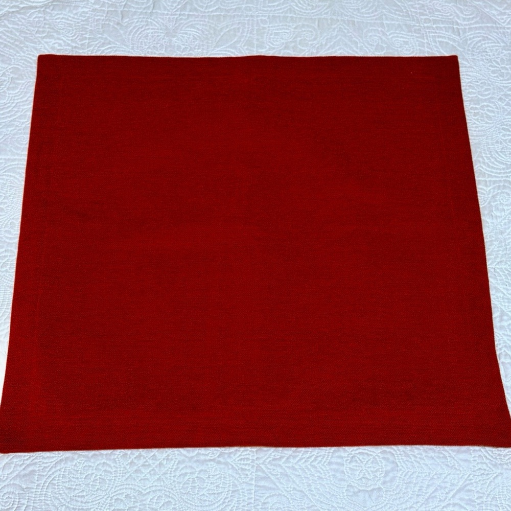 Jim Thompson Pillow Cover Dark Red Euro Heavyweight 24”x24” NWT